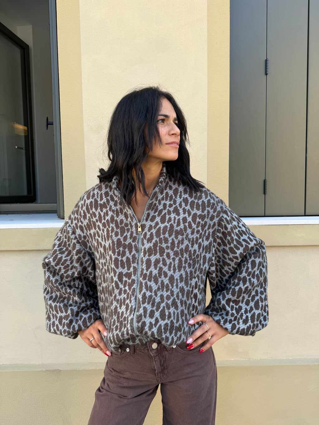 Berna giubbotto Leopard