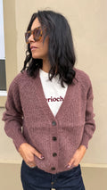 Grace & Mila – Cardigan color vino